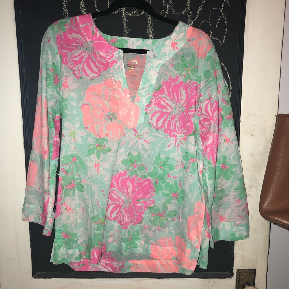Lilly Pulitzer Amelia Island Tunic! Like new! Sz L